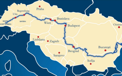 Landkarte der Donauraumländer